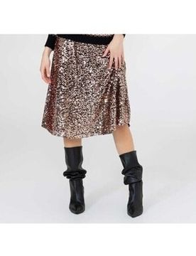 Midiröcke Gonna Pailettes Bronzo Mw66242 It Xs