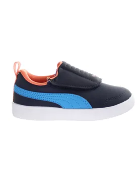 Childrens Unisex Courtflex V2 Padded V Kids Navy Trainers - Blue - Size Uk 9 Kids - Puma - FashionsVida