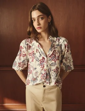 Blusa canesú flor indiana - Lloyd's - FashionsVida