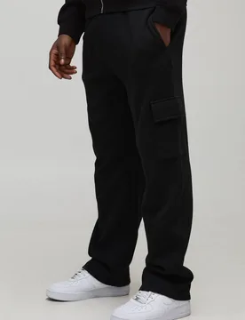 Herren Basic Cargo-Jogginghose Mit Geradem Bein Black Größe Small - boohooMAN - FashionsVida
