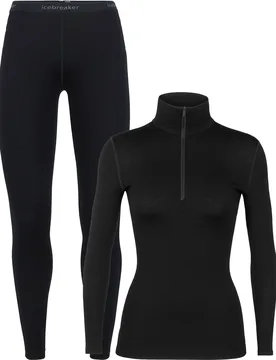 Merinowolle – Erste Schichten – Frau W Merino 260 Tech LS Half Zip Pack W Merino 260 Tech LS Half Zip Black für Damen aus - Icebreaker - FashionsVida