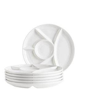 Fondueteller Set, Porzellan