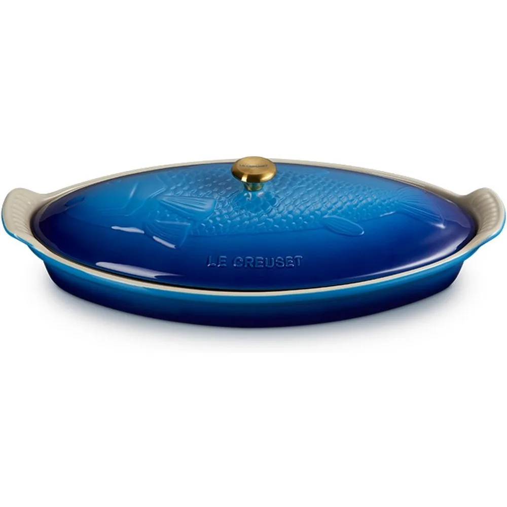Bandeja ovalada Heritage con tapa para pescado - Le Creuset - FashionsVida