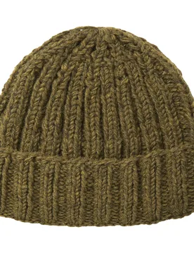 Shetland Roll Back Beanie - Moss - Pachamama - FashionsVida