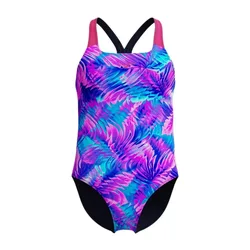 Print Powerback Swimsuit Margarita Pink / Peacoat 7-8 Years Girls