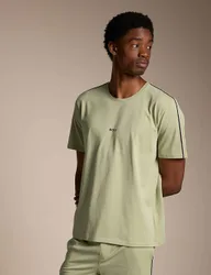 Cotton Rich Signature Stripe Trim T-Shirt Light Green male