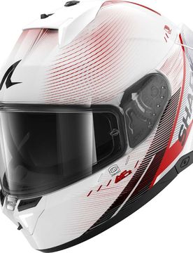 Casco Moto Integrale SKWAL i3 SPEED-TECH Bianco Rosso taglia XL