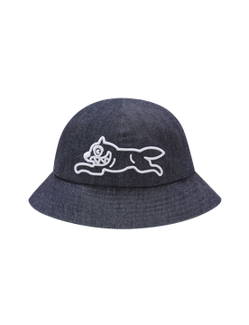 Running Dog Denim Bucket Hat - Rinse Wash Denim