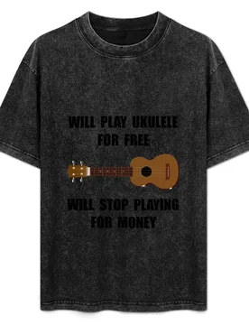 Ukulele Playing T-Shirt Festival Casual Short Sleeve - Aliexpress - FashionsVida