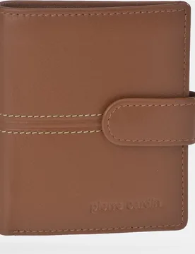 Cartera vertical hombre en piel con cierre y monedero - Pierre Cardin - FashionsVida