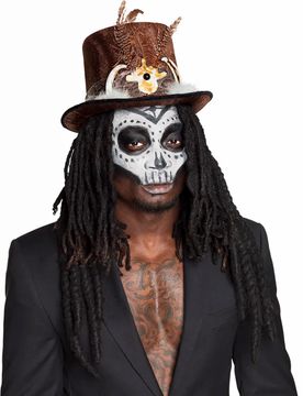 Voodoo-Hut mit Haaren für Erwachsene