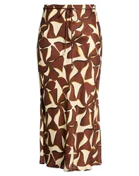 Falda midi Mujer Marrón 40 Mujer