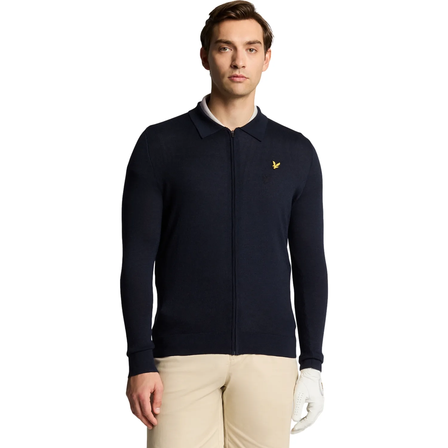 Lyle Strickacke Airlight Knitted Collared, navy s - Scott - FashionsVida