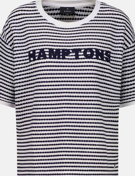 Monari Gestreiftes T-Shirt Blau 40