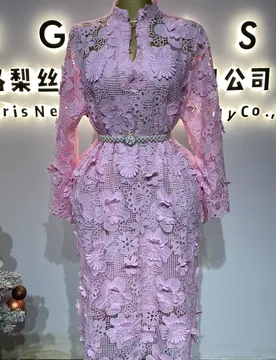 High-quality two-piece top and dress embroidered fabric ball gown-GZXX308 - Aliexpress - FashionsVida