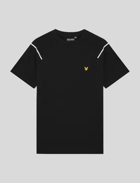 Men's Sports Reflective Sleeve T-Shirt Jet Black - Lyle & Scott - FashionsVida