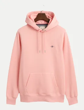 Gant Hoodie mit Logo-Stick Pink S - Gant - FashionsVida