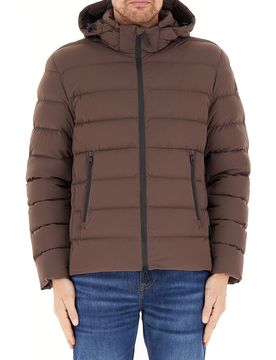 Piumino con cappuccio MARRONE 54