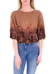 LIU JO Maglia in viscosa MARRONE M