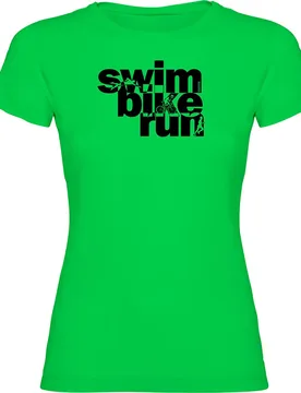 Maglietta A Maniche Corte Word Triathlon Light Green - Kruskis - FashionsVida