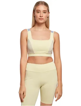 Soutien-gorge De Sport Color Block Soft Yellow / Soft Sea Graass / Vablue M - Urban classics - FashionsVida