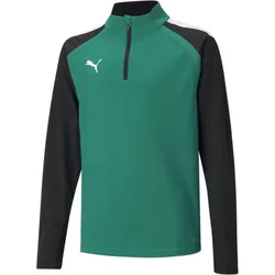 Boys Teamliga Quarter Zip Top Juniors In Green - Size 13y