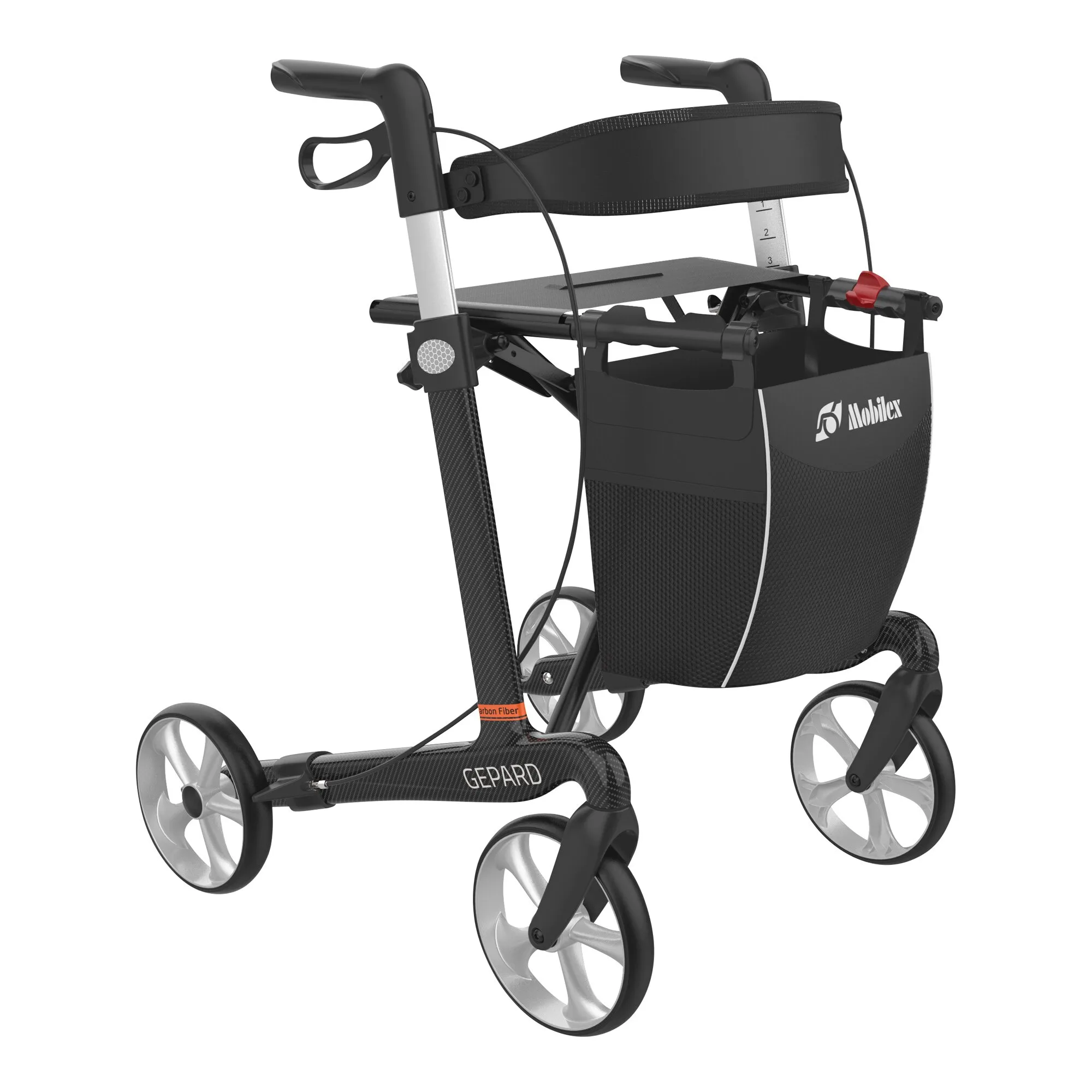Rollator "Gepard“ schwarz silber - Mobilex - FashionsVida