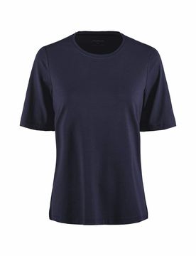 Viskose-Shirt 1/2-Arm - Marine - female - Size: 38