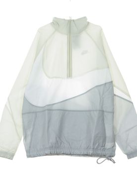 Giacca a Vento Infilabile Uomo Vw Swoosh Wvn Hlfzip Jkt Wolf Grey/white/light Bone/white