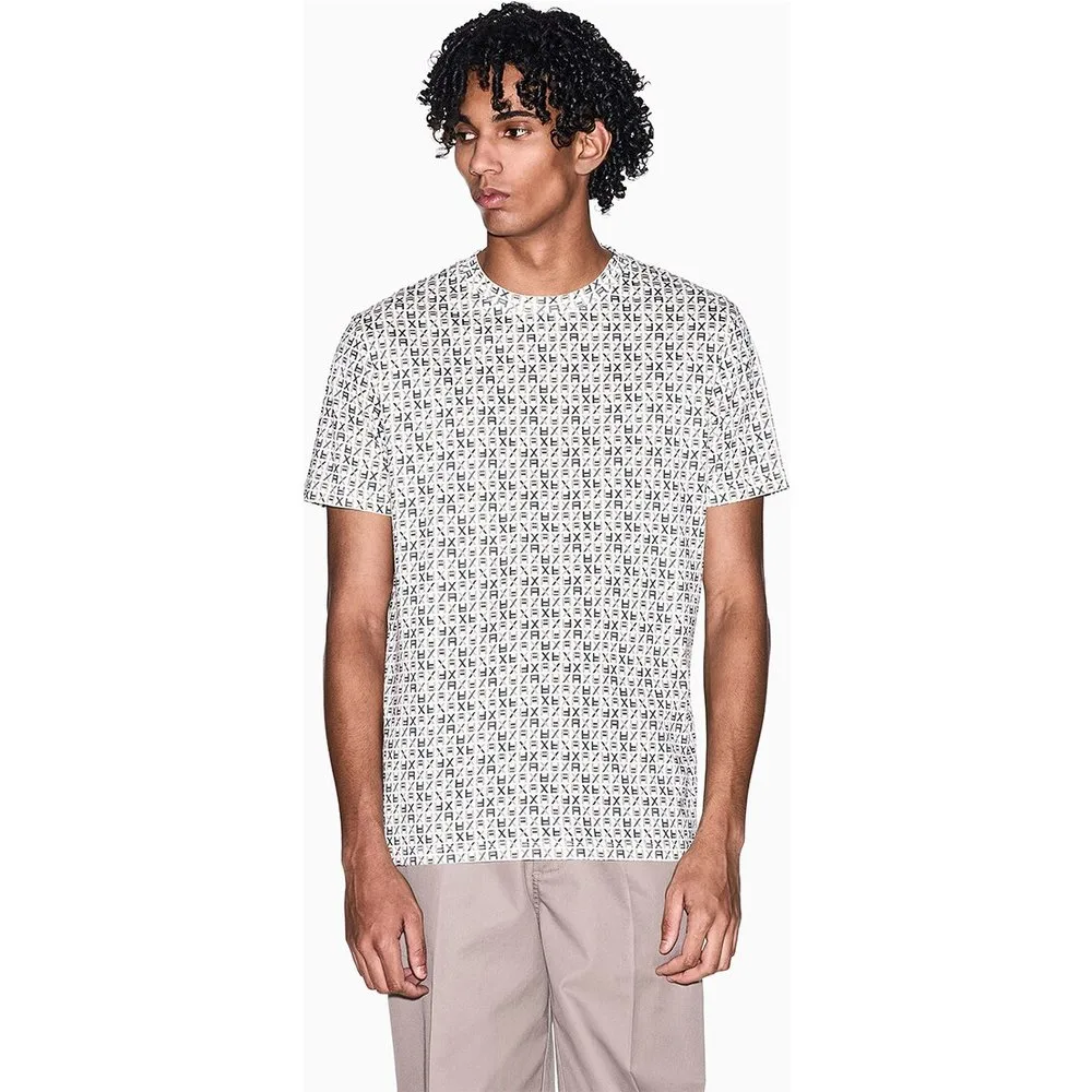 Camiseta de hombre manga corta logo allover - Armani Exchange - FashionsVida