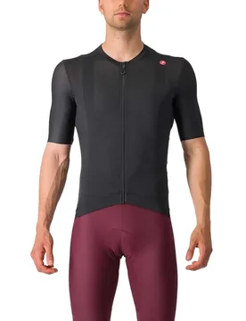 Maglia A Maniche Corte Espresso Light Black / Dark Gray - Castelli - FashionsVida