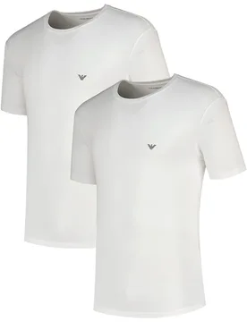 Emporio Armani Couche De Base à Manches Courtes Em001849_af14134 2 Unités White / White L - Giorgio Armani - FashionsVida
