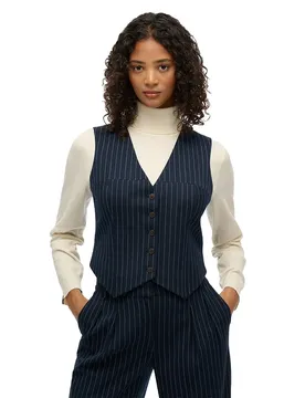 Gilet Pinstripe Navy Pinstripe XL