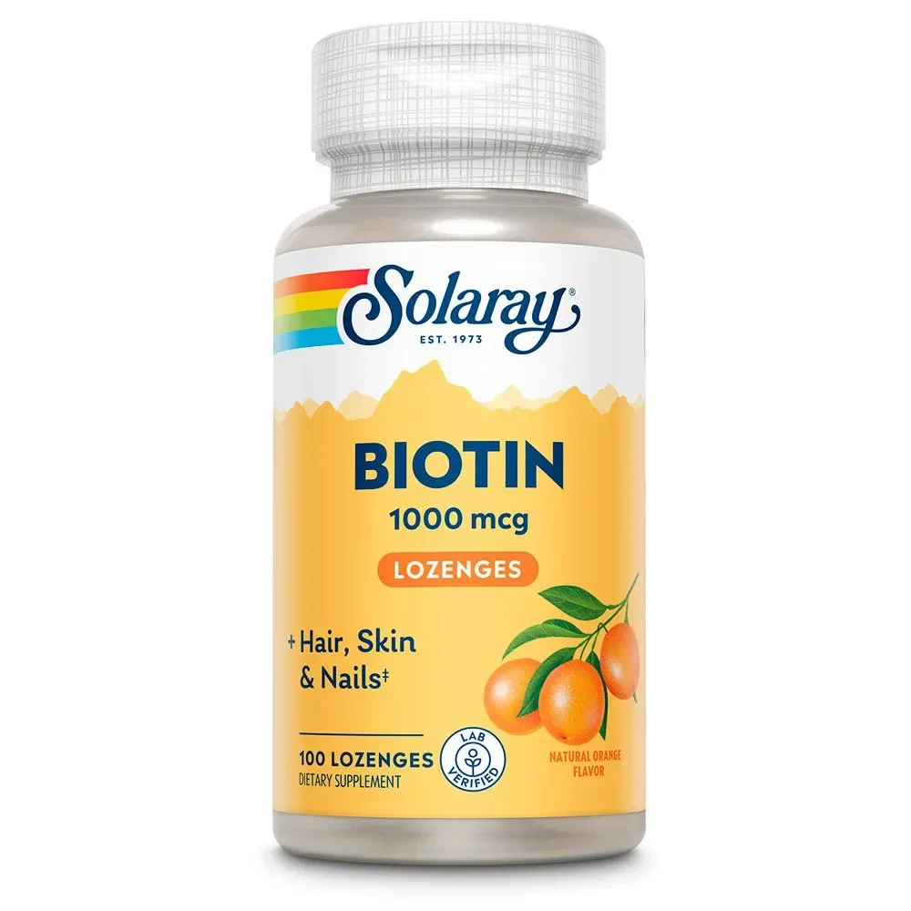 Biotine 1000mcgr Orange 100 Unités - Solaray - FashionsVida