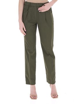Pantalone a sigaretta VERDE OLIVA 50