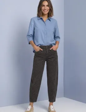 High Waist Barrel Leg Jeans im Loose Fit female