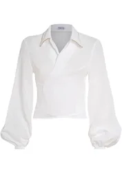 White Mimi Wrap Top - XS