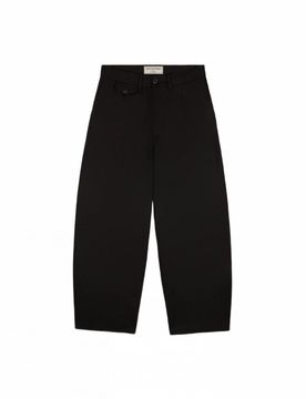 BLACK COTTON TAILORING BALOON TROUSERS