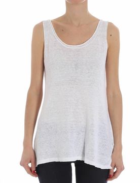Fuzzi Top in lino bianco