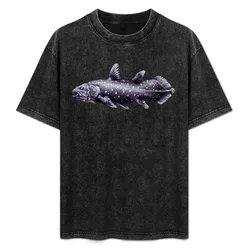Coelacanth Fish T-Shirt Outdoor Work Short Sleeve Top