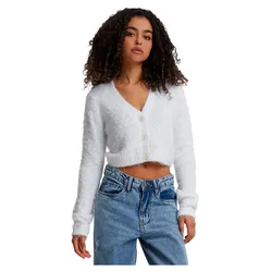 Cardigan Cropped Feather White 2XL