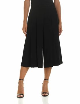 Pantalone crop con pieghe