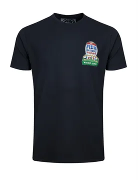 Weird Fish Fish Nations Back Print Artist T-Shirt Size 4XL - men men all-mens men tshirts men tshirts artist offers all-offers offers mens-offers - Navy - FashionsVida