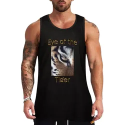 Eye of the Tiger (Transparent Background) Tank Top Basic Sleeveless Casual Tee Solid Lightweight Top