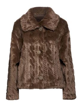 Shearling- & Kunstfell Damen Dunkelbraun L,M Damen