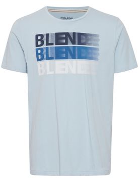 BLEND Camiseta azul / blanco