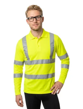 Polo à Manches Longues Safe Classic 18283 Hi-Vis Yellow 3XL - MASCOT - FashionsVida