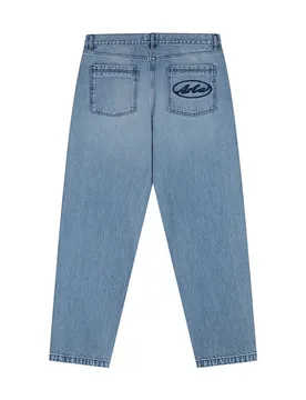 Jeans Uomo Circle Logo Pocket Pants Denim Bleach - Arte - FashionsVida