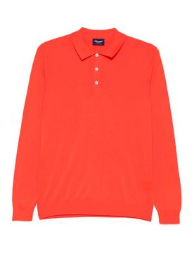 Polo con logo a manica lunga