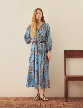 Vestido con hombros al aire y beads - Southern Cotton - FashionsVida